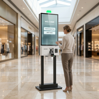 Kiosque de commande automatique à double écran de 32 pouces, écran tactile, kiosque de paiement en libre-service pour restaurant avec système d'exploitation Windows