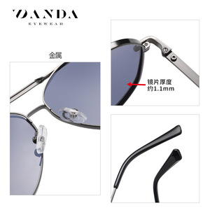 Gafas de Sol DANDA Pilot JS8557 Polarizadas UV400 con Montura Completa Rectangulares para Conducir (Hombre) - Product Image 3