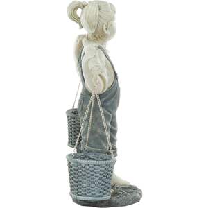 Grande statue de jardin Toscano Design Fleurs pour Felicity Sculpture de petite fille - Product Image 2