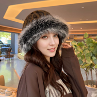 Gorro de esquí de piel sintética ruso grueso y esponjoso para mujer, gorro de invierno para exteriores, gorro nuevo, gorro de piel sintética, gorros