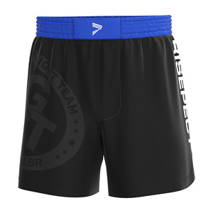 Ensemble d'équipement de combat professionnel noir GFTEAM avec impression inspirée, rashguard résistant aux déchirures + short de BJJ léger - Product Image 6