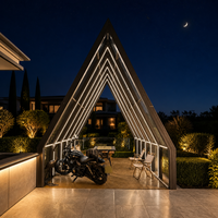 Kit de véranda en verre quatre saisons, panneaux de verre isolés, structure en aluminium, véranda préfabriquée pour jardin familial