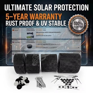 Kits de protection anti-nuisibles en PVC galvanisé de 8 pouces pour panneaux solaires - Filet de protection contre les oiseaux et les pigeons pour la protection des toits - Product Image 5