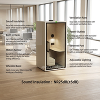 Cabine de bureau insonorisée professionnelle, salle de réunion acoustique portable au design contemporain, prix d'usine