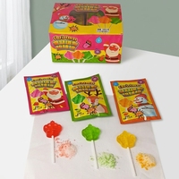 Kerstkroonvormige Halal bulk gummy lolly met knisperende snoepjes, diverse fruit smaken, feestelijke nieuwigheid, kinderlolly snoep