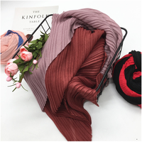 Cotton Và Vải Lanh Mới Kích Thước Lớn Khăn Quàng Nhăn Màu Rắn Mũi Nhọn Cape Hijab