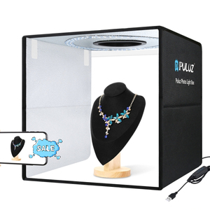 PULUZ 40cm plegable portátil anillo de luz USB <span class=keywords><strong>foto</strong></span> iluminación estudio tienda de tiro caja con 6 X fondos de color de doble cara - Product Image 1