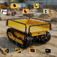 Vente en gros usine – Camion benne chenillée tout-terrain télécommandé à déchargement automatique de 500 kg pour le transport agricole