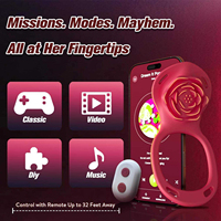 Vibrador para Parejas Otem, Controlado por Aplicación, 9 Modos, Recargable, Impermeable, Bluetooth, Control Dual, Forma de Rosa, Ultra Silencioso