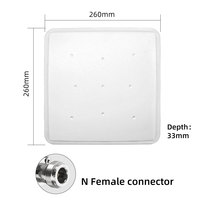 Antena UHF RFID Pasiva Omnidireccional de 12dBi RHCP de ABS para Interiores y Exteriores con Conector SMA, Interfaz RS232 RS485 para Comunicación RFID y 4G