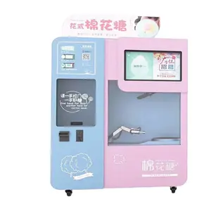 Papier aufkleber Zuckerwatte-Maschine Kommerzieller automatischer Verkaufs automat