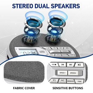 <span class=keywords><strong>Lecteur</strong></span> <span class=keywords><strong>CD</strong></span> <span class=keywords><strong>portable</strong></span> <span class=keywords><strong>sans</strong></span> fil Bluetooth avec <span class=keywords><strong>radio</strong></span> FM, lecture MP3 USB, haut-parleurs doubles 3W, télécommande pour la maison, la chambre et le salon - Product Image 6