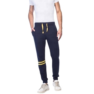 Wholesale Men's <b>Drawstring</b> Sports Pants Custom Navy Blue Jogger <b>Trousers</b> - Product Image 1