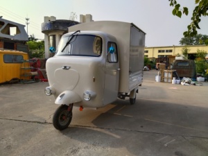 Camion de restauration électrique Piaggio Ape, café, hot-dogs, glaces, remorque alimentaire avec cuisine complète - Product Image 4