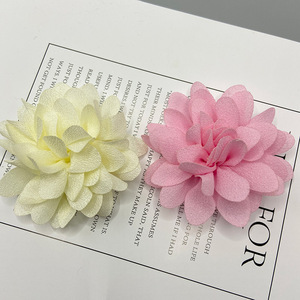 Accesorios para el cabello con flores de tela de gasa, patrón de camelia, hechos a mano para diademas, zapatos, bolsos, uso diario, multicolor, 6 uds. - Product Image 3