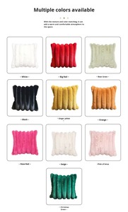 Luxury Plush <b>Lumbar</b> Pillow Ribbed Backrest Cushion Soft Decorative Throw Pillow for Sofa Bedroom <b>Office</b> <b>Chair</b> Decor - Product Image 2