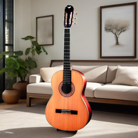 KAPOK Handmade Spanish 39-Inch High Quality Professional Classical Guitar Cedar Top Ebony Fingerboard All Solid Wood Gloss Maple