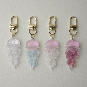 Gradient Jellyfish Keychain Aurora Shimmer Resin Pendant Bag <b>Accessory</b> Decoration Holiday Gift - Product Image 3
