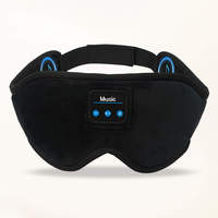 Masker Tidur Nirkabel Katun Lembut Penutup Mata Tali Elastis Penghalang Cahaya Penglihatan Malam Wanita Pria Headset Headphone Kristal