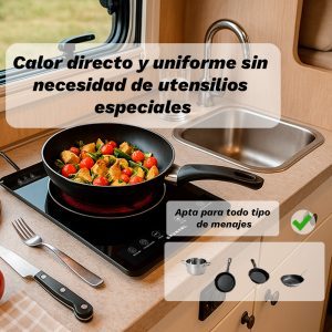 Placa de Cocción Infrarroja Grunkel de 2000W con 8 Niveles de Potencia - Product Image 3
