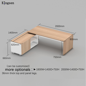 Ev ofis masası çin üreticinin mobilya koleksiyonu ile <span class=keywords><strong>l</strong></span>-şekilli beyaz dosya dolabı ofis masası - Product Image 5
