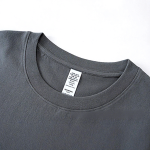 Man Undershirts 180 GSM Vintage Crewneck Short-Sleeve <strong>T-Shirt</strong> Solid Color Combed Cotton Front Printed Logo High Color Straight - Product Image 2