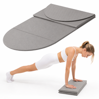 Tapete de Yoga Plegable Ovalado con Logotipo Personalizado, Tapete de Ejercicio Portátil de 6 Pliegues, Antideslizante, Ligero y Suave para Viajes, Gimnasio en Casa, Entrenamiento, Pilates