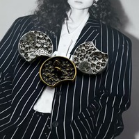 Boutons en métal incrustés de strass pour la mode, dorés et argentés, motif écaille de tortue, accessoire de couture pour vêtements, vente en gros