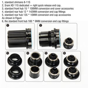 Koozer-Convertidor de bujes de bicicleta de montaña, <span class=keywords><strong>Micro</strong></span> <span class=keywords><strong>Spline</strong></span> 12S Freehub XM490 BM440 PRO, adaptador de tapa de extremo de 8, 9, 10 y 11 velocidades XD - Product Image 2