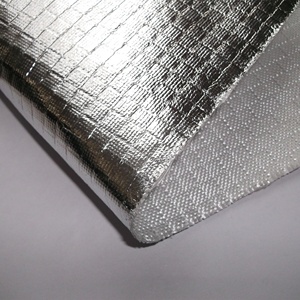 Tissu en fibre <span class=keywords><strong>de</strong></span> <span class=keywords><strong>verre</strong></span> recouvert <span class=keywords><strong>de</strong></span> film d'aluminium pour l'isolation thermique, service <span class=keywords><strong>de</strong></span> découpe, épaisseur 0,40 mm, résistance à la température 550 - Product Image 3
