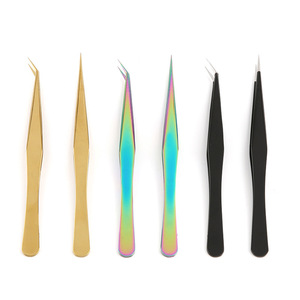 <b>Nail</b> art tweezers (curved and straight tips), jewelry, eyelash <b>extensions</b>, rhinestone removal, high-precision anti-static - Product Image 1