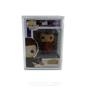 Yageli China supplier wholesale custom clear acrylic 4 inch funko pop display case with sliding lid for display only