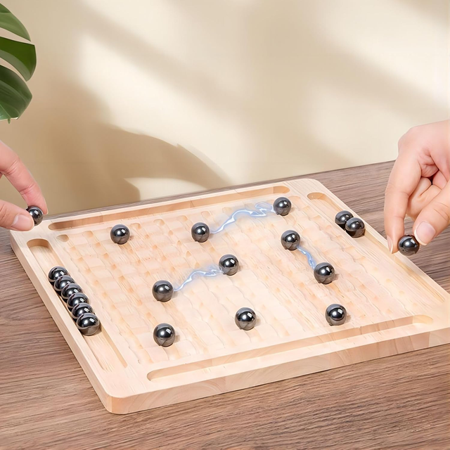 Magnetic Chess Game with Wooden Board for Kids Adults, Children's Fun Logical Thinking Exercise Parent-Child Game