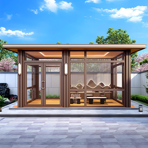 Pavillon en aluminium de style chinois moderne pour cour, jardin extérieur, villa, usine, salon de thé extérieur - Product Image 4