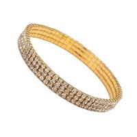 Ziming <span class=keywords><strong>3</strong></span> rangées grande taille Stretch strass <span class=keywords><strong>Bracelet</strong></span> femmes élégantes diamant élastique <span class=keywords><strong>Bracelet</strong></span> soirée <span class=keywords><strong>Bracelet</strong></span> - Product Image 3
