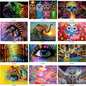 Kit éducatif DIY à succès, motifs d'<span class=keywords><strong>animaux</strong></span> abstraits, peinture au diamant à l'huile de lion 30x40 - Product Image 4