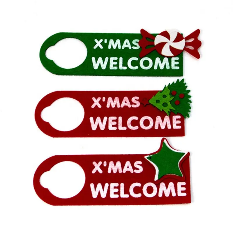 Christmas Hanging Felt Decoration Door Pendant Xmas Door Hanger Home Decor