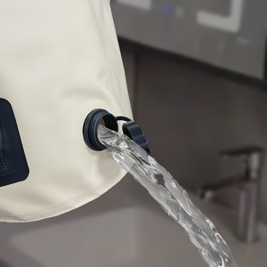 Cubo plegable para baño de pies, color beige, portátil, ideal para viajes, para el cuidado de los pies - Product Image 3