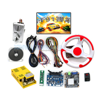 Kit DIY de simulateur de volant de moto et de guidon de voiture pour jeu de course de karting, machine de jeu d'arcade à monnayeur, version anglaise