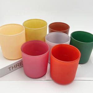 Paket sampel stoples lilin kaca berwarna 2.5OZ 8OZ 10OZ 12OZ 16OZ dengan stoples gaya acak desain kotak stoples lilin buta - Product Image 1