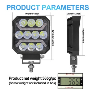 ไฟทำงาน LED 9-36V พร้อมไฟตำแหน่งสีเหลือง ขาว แดง สำหรับยานพาหนะ ไฟทำงาน LED ขนาด 30 มม. สำหรับรถ SUV และรถบรรทุก - Product Image 6