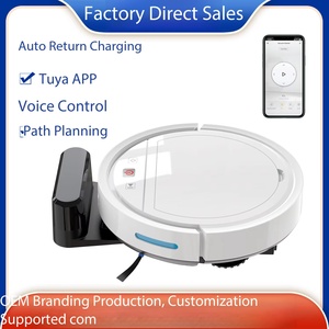 <span class=keywords><strong>Aspirateur</strong></span> <span class=keywords><strong>robot</strong></span> intelligent 3-en-1 en plastique avec brosse USB, moteur, application, balayeur domestique avec recharge automatique et aspiration de 2500 Pa - Product Image 2