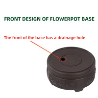 Plateau de pot de fleurs rétro moderne avec trous de drainage, pliable, en plastique, pour extérieur, auto-arrosant, résistant à la rouille, base de stockage d'eau