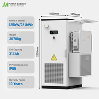 Armoire de stockage de batteries JApower 80KW 232KWH avec système de refroidissement liquide intégré, compatible avec les onduleurs hybrides Deye ou Solis