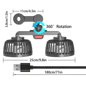 All'ingrosso di alta qualità a basso prezzo 360 gradi rotativo regolabile USB estate Mini ventilatore per auto