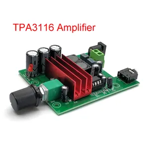 לוח מגבר שמע דיגיטלי TPA3116 DC 8-25V TPA3116D2 50W+50W 100W סאב וופר HIFI AMP עם בקרת עוצמת הקול לרמקול