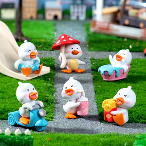 Figuras de Acción de la <span class=keywords><strong>Serie</strong></span> Patitos Felices, Decoración Creativa para Micropaisajes, Adornos DIY, Accesorios para Escritorio y Coche, Mini Figuras - Product Image 3