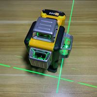 Kit de niveau laser 4D rotatif automatique à faisceau vert, 16 lignes, batterie au lithium, auto-nivelant, pour la construction