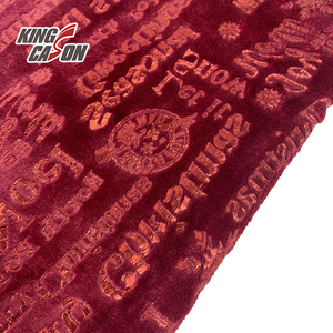 KINGCASON Fabric Supplier 100 Polyester Soft Comfortable Monogram Foil Stamping Flannel Fleece Fabric for Home Textiles - Product Image 6