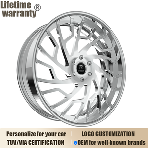 Rines JTX FELON Personalizados de Aleación Forjada con Borde Profundo Plateado, Diseño Trenzado, Multirradio, de 20, 22, 24 y 26 Pulgadas para BMW, Audi, Mercedes Benz - Product Image 1